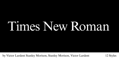 Times New Roman Font Poster 1